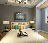 主卧室采用木色、白、灰等色彩元素搭配的床整体体现温馨且安静的感觉，柔和的色调，衣柜用开放式的，方便空间上的利用并不会显得混乱。次卧室颜色分割搭配与主卧室统一。