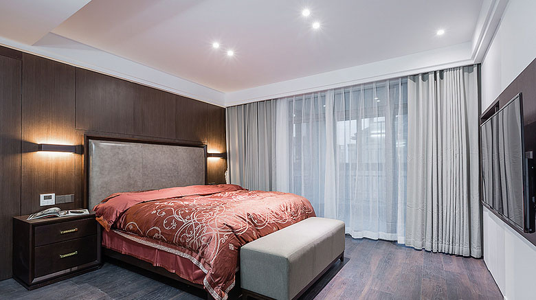卧室图片来自家装大管家在190平现代美式3居 梦想中的模样的分享