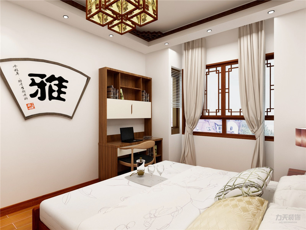 中式 二居 白领 收纳 80后 小资 卧室图片来自阳光力天装饰在力天装饰-江南苑75㎡-中式的分享