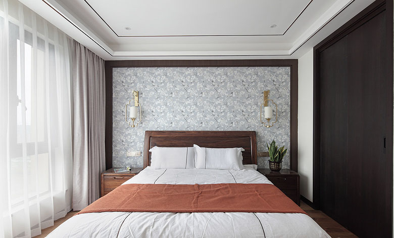 卧室图片来自家装大管家在146平新中式雅致居 人文气息浓郁的分享