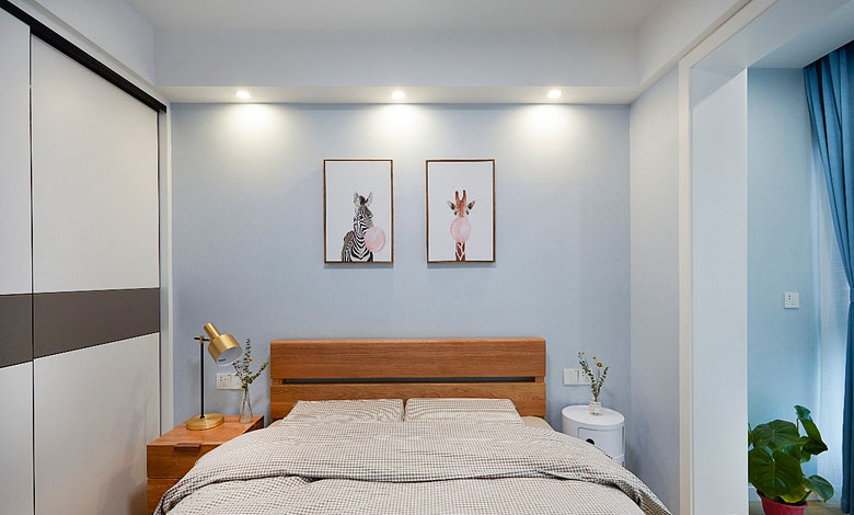 卧室图片来自家装大管家在线条分明 88平北欧时尚雅致空间的分享