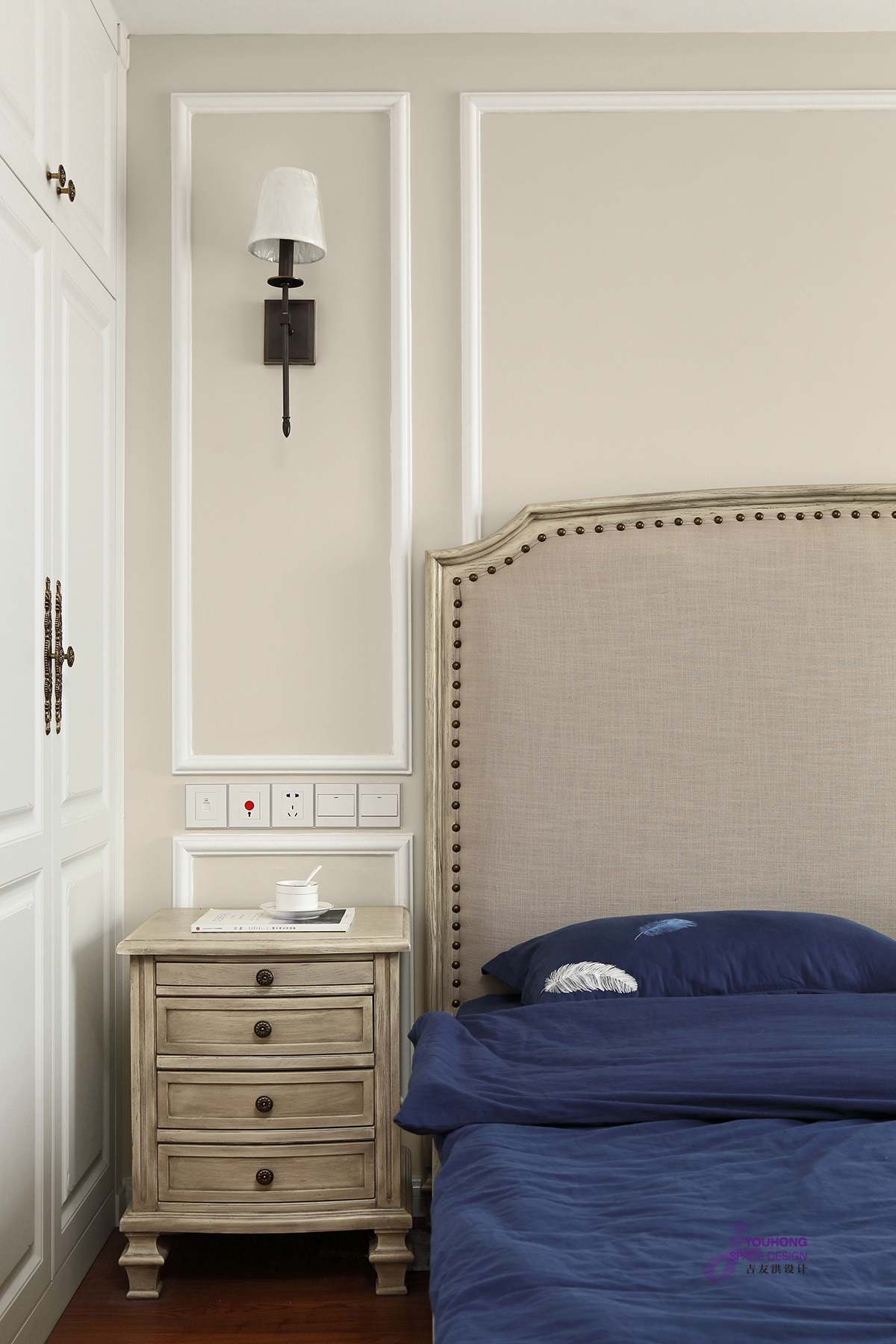 美式 三居 80后 卧室图片来自无锡吉友洪设计工作室在美式 | 云渡的分享