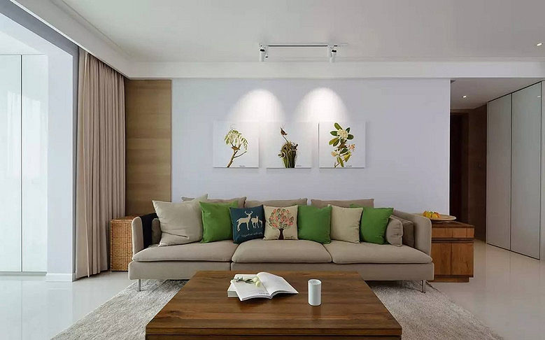 客厅图片来自家装大管家在简单线条 106平现代雅致时尚3居的分享