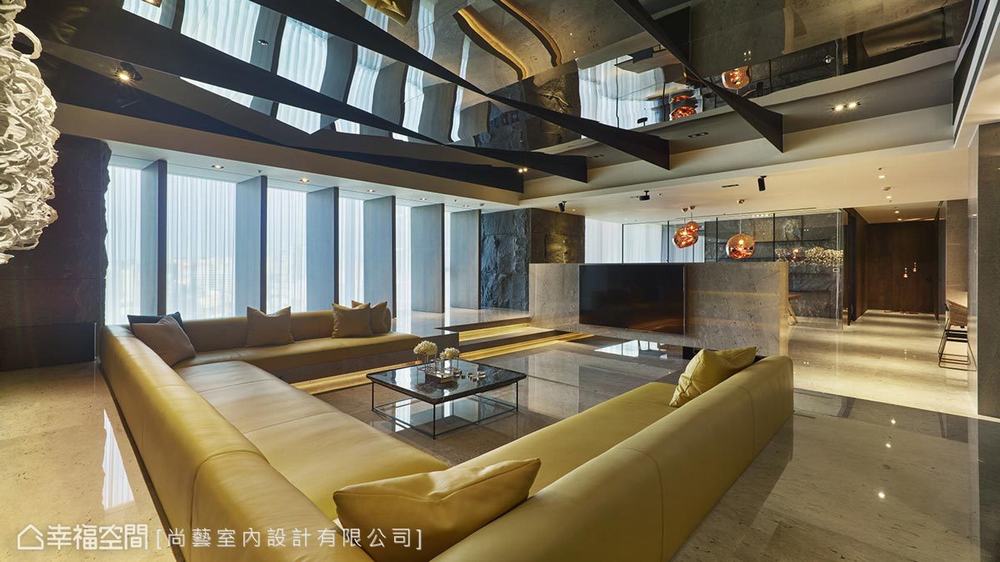 三居 大户型 现代 客厅图片来自幸福空间在虚实完美交织 326平人文艺术大宅的分享