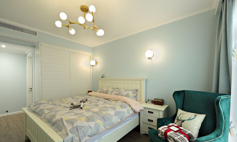 卧室图片来自家装大管家在简洁明亮 98平北欧宜家风情空间的分享
