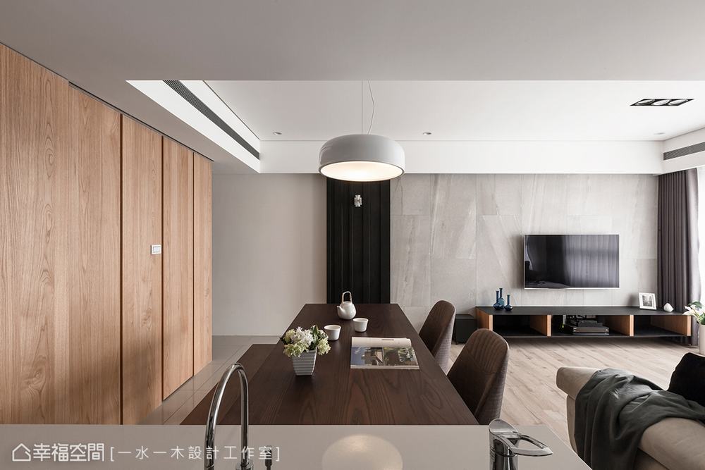 三居 现代 客厅图片来自幸福空间在归于本质 83平柔美光感舒心宅的分享