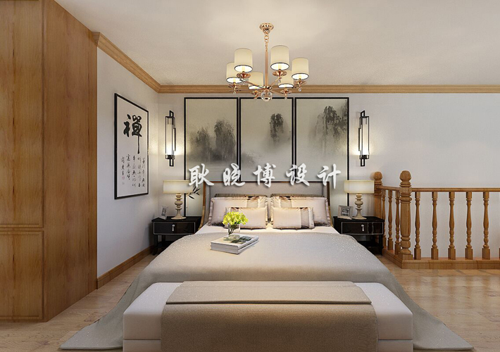 大户型 奉天九里 新中式风格 卧室图片来自百家设计小刘在奉天九里188平新中式风格半包7万的分享