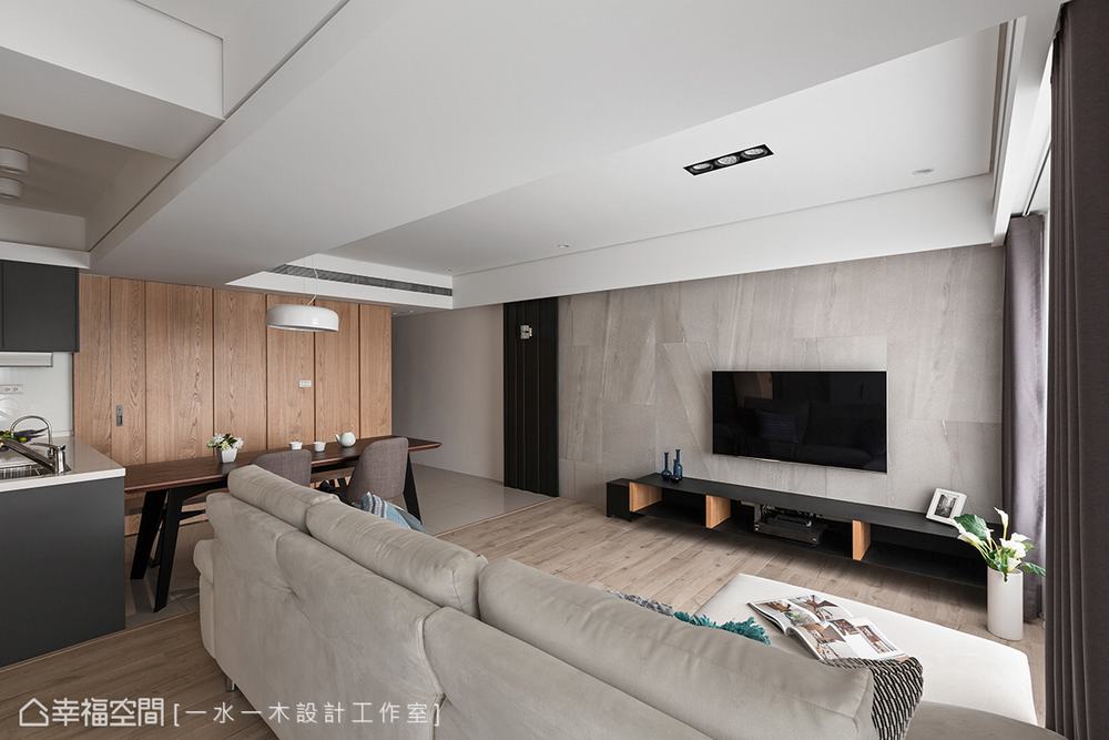三居 现代 客厅图片来自幸福空间在归于本质 83平柔美光感舒心宅的分享