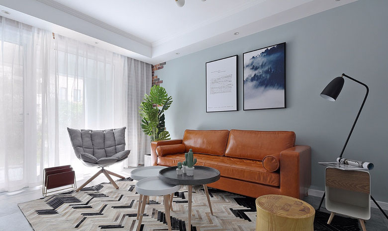 客厅图片来自家装大管家在简单舒服 125平北欧雅致时尚3居的分享