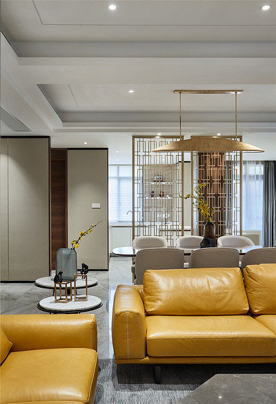客厅图片来自家装大管家在素雅时尚 140平清爽现代混搭3居的分享