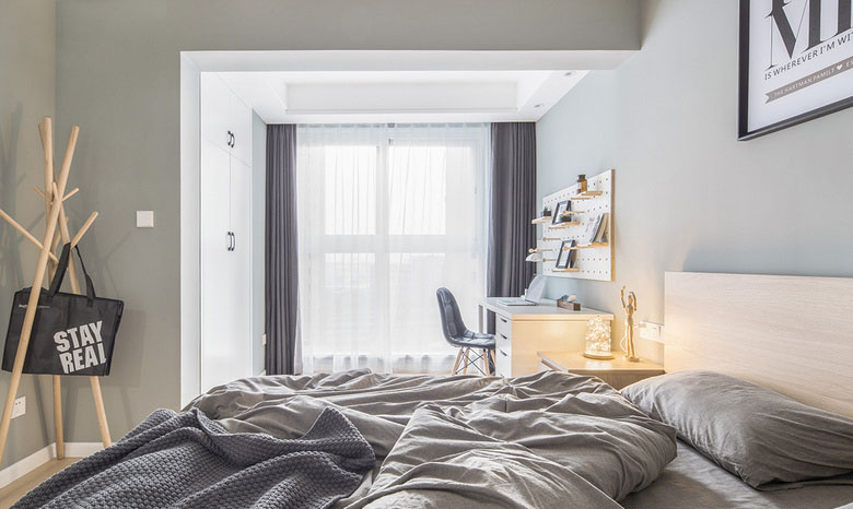卧室图片来自家装大管家在140平现代北欧3居 拒绝单调冷淡的分享