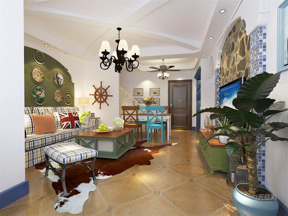 客厅图片来自阳光力天装饰在力天装饰 建邦时代汇61㎡ 地中海的分享