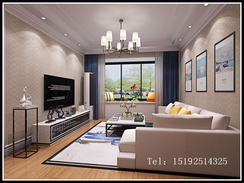 青岛 实创 三居 装修设计 龙樾湾 客厅图片来自快乐彩在北京城建龙樾湾107平三居室的分享