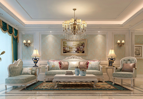 客厅图片来自装家美在复地东山国际246平米欧式风格的分享