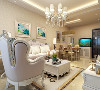 客厅作为待客区域，要明快光鲜，用白色，硬包电视墙实用美观，使整体上有一种宽敞而富有现代时尚气息。