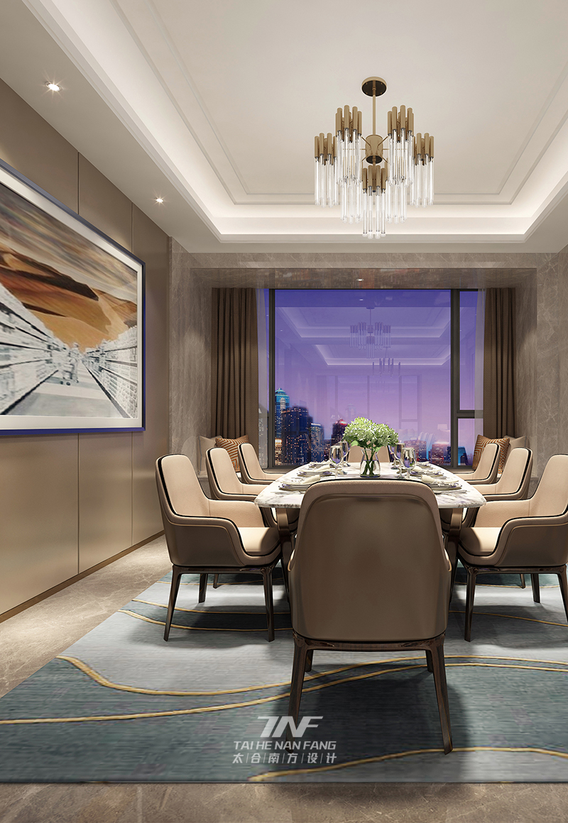 别墅 现代 餐厅图片来自王五平设计在深圳香山美墅豪宅设计-现代轻奢的分享