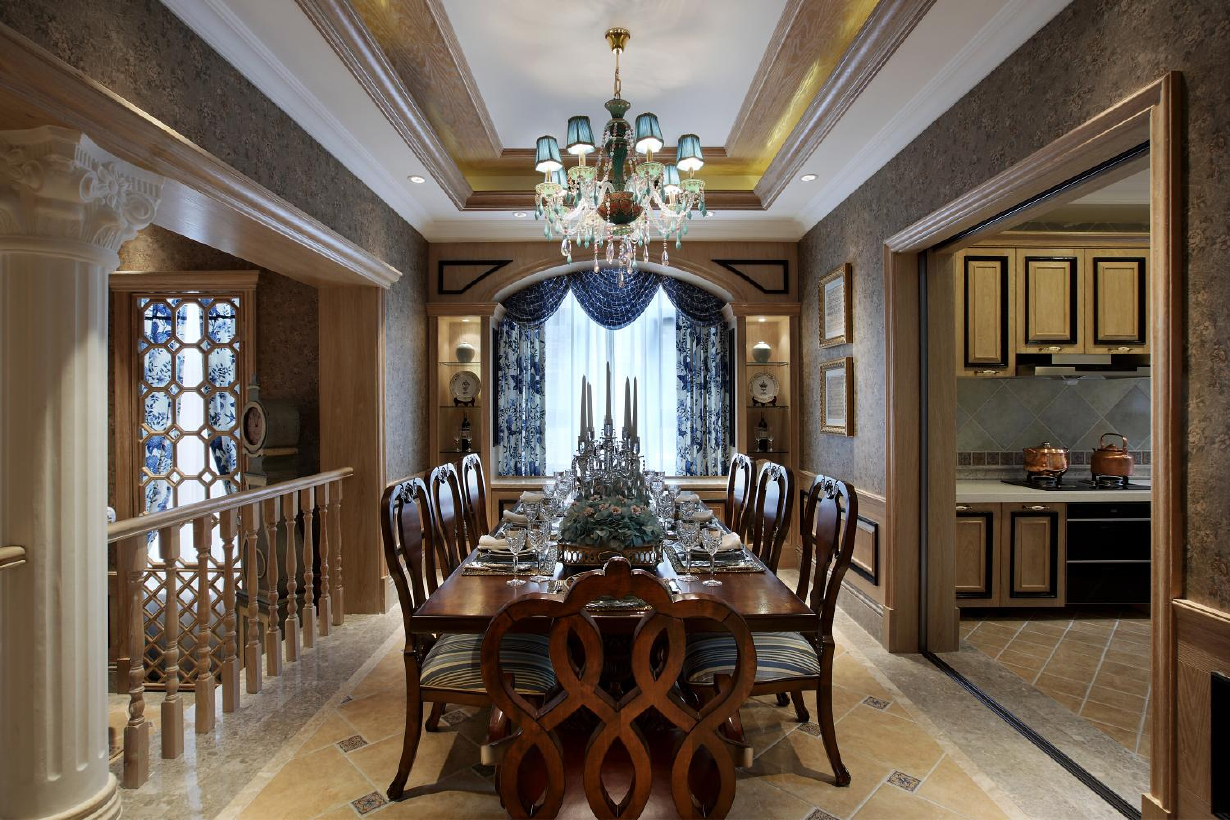 别墅装修 别墅设计 美式风格 蓝岸丽舍 餐厅图片来自北京高度国际在美式风格--蓝岸丽舍的分享