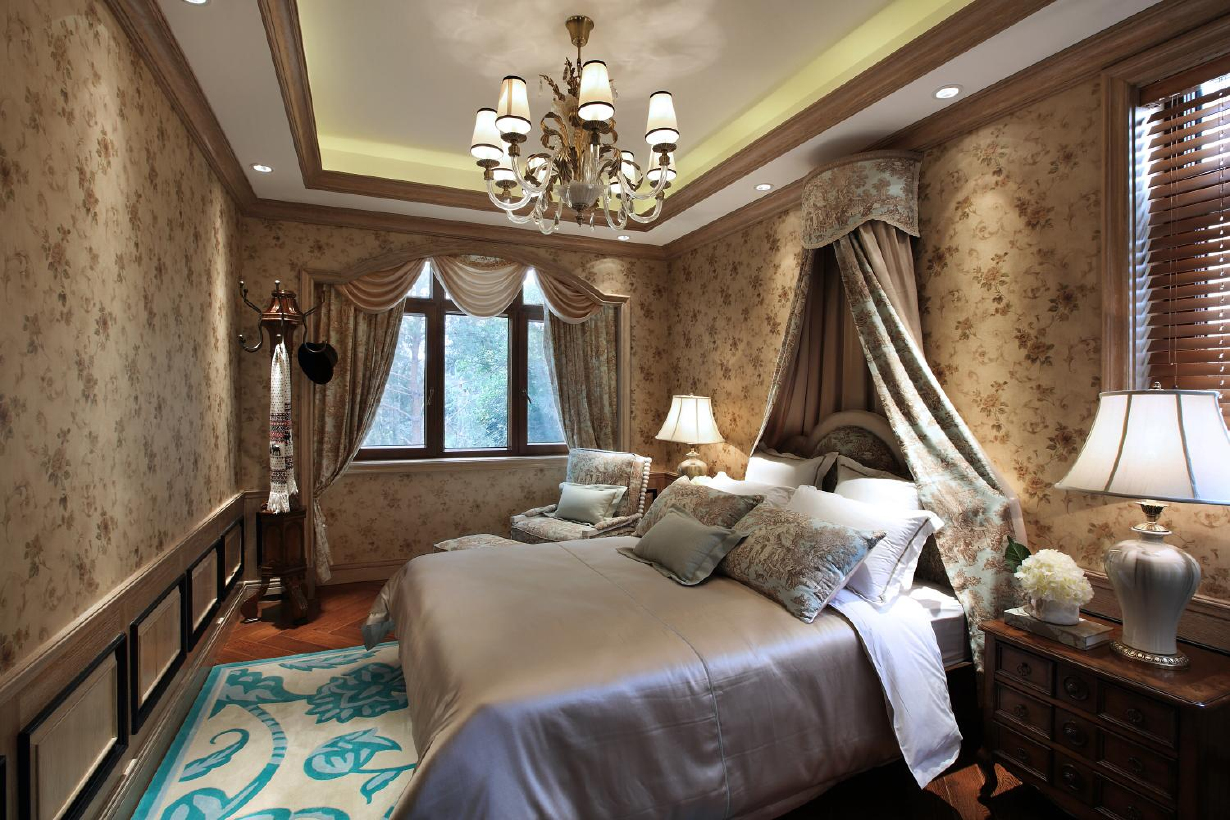 别墅装修 别墅设计 美式风格 蓝岸丽舍 卧室图片来自北京高度国际在美式风格--蓝岸丽舍的分享