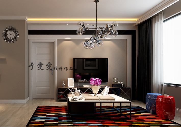 三居 现代风格 江湾城 客厅图片来自百家设计小刘在奉天九里143平现代风格装修案例的分享