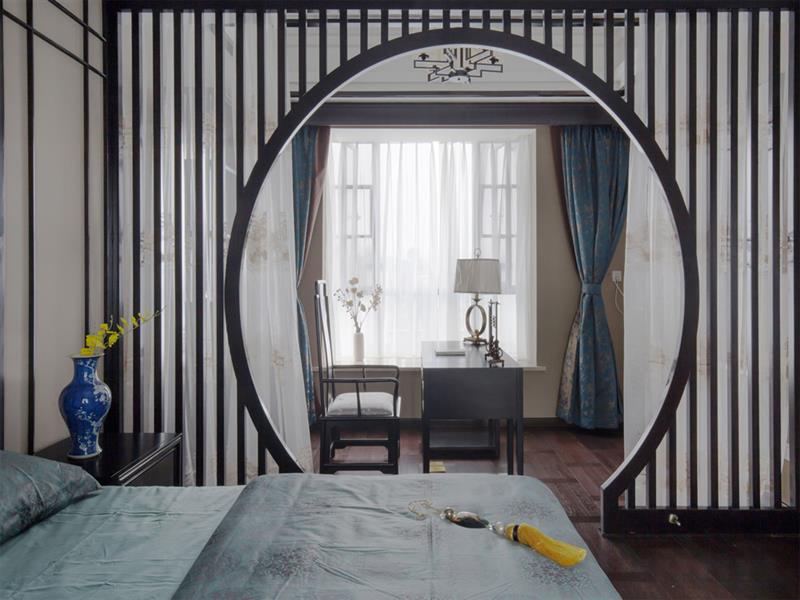 中式 卧室图片来自成都二十四城装饰公司在江南水墨清静幽远-新中式的分享