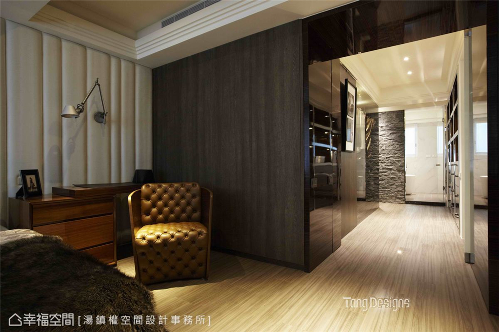 现代简约 公寓 小资 装修风格 装修设计 卧室图片来自幸福空间在150平，在都市享受自我品味！的分享