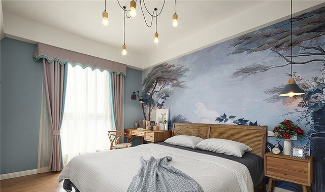 卧室图片来自家装大管家在89平现代北欧风 打造纯净清爽家的分享