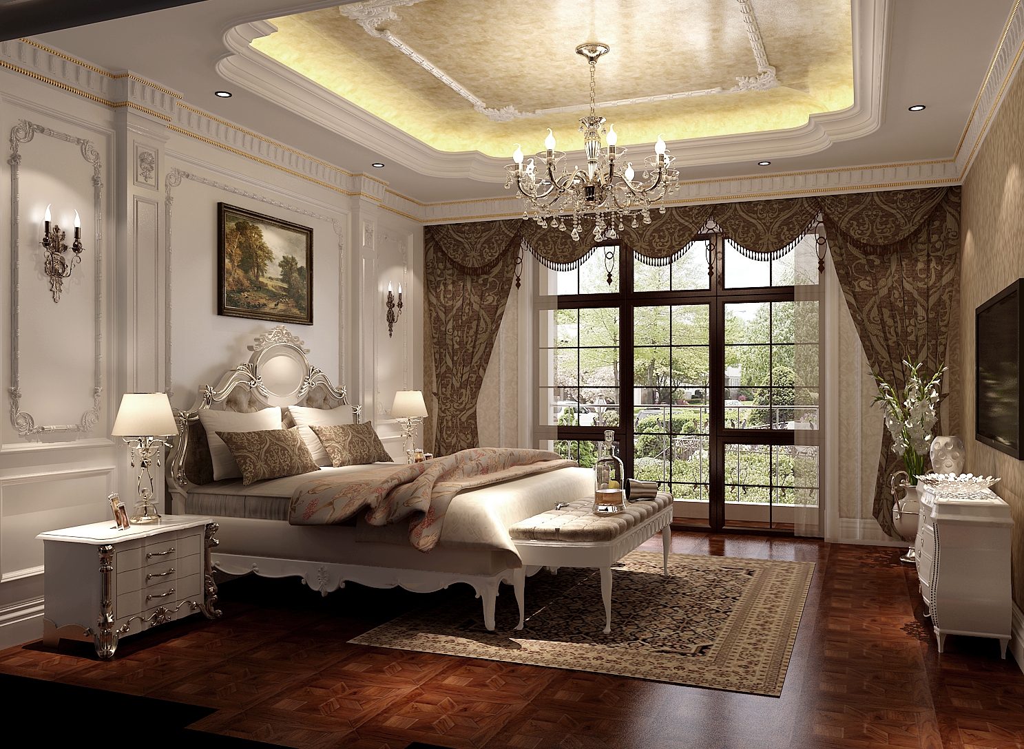 卧室图片来自北京高度国际在润泽墅郡--900平米欧式风格的分享