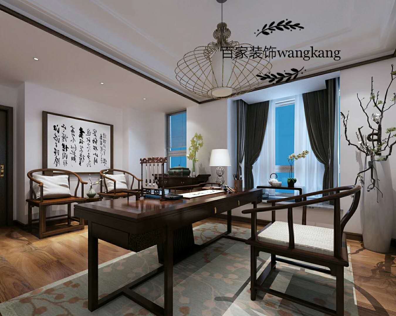 餐厅图片来自沈阳百家装饰小姜在保利达江湾城138平新中式的分享
