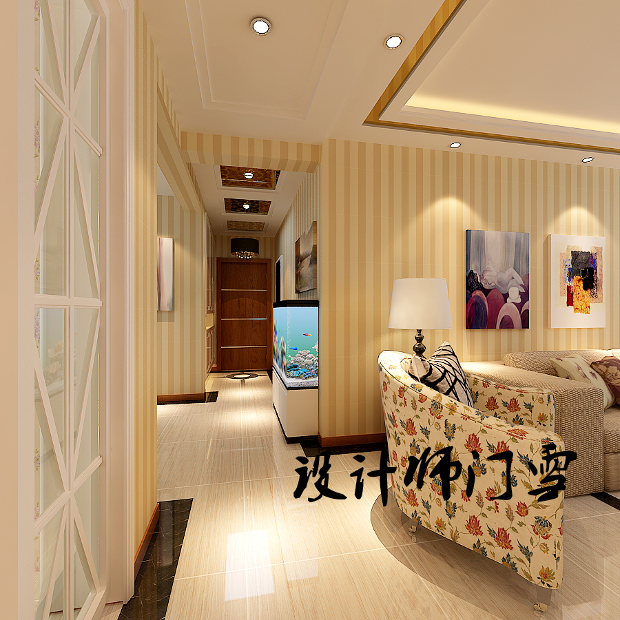 客厅图片来自沈阳百家装饰小姜在中海明珠137平现代风格的分享