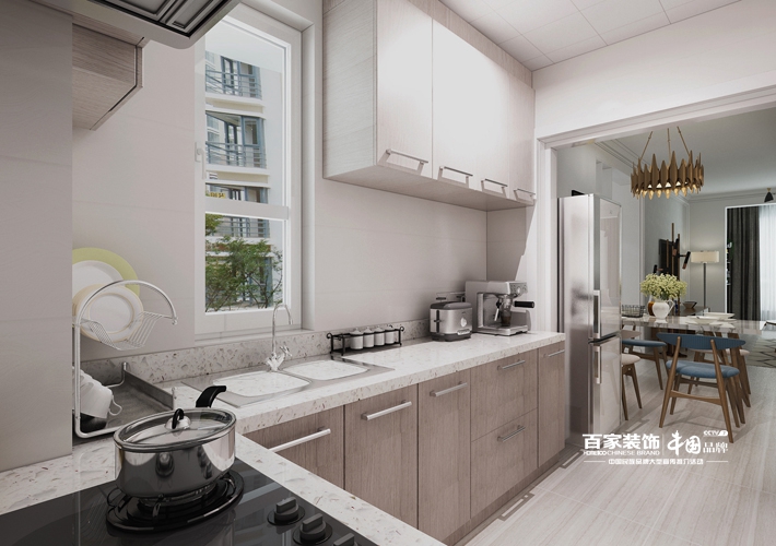 现代风格 二居 龙湖唐宁 厨房图片来自百家设计小刘在奉天九里143平现代风格装修案例的分享