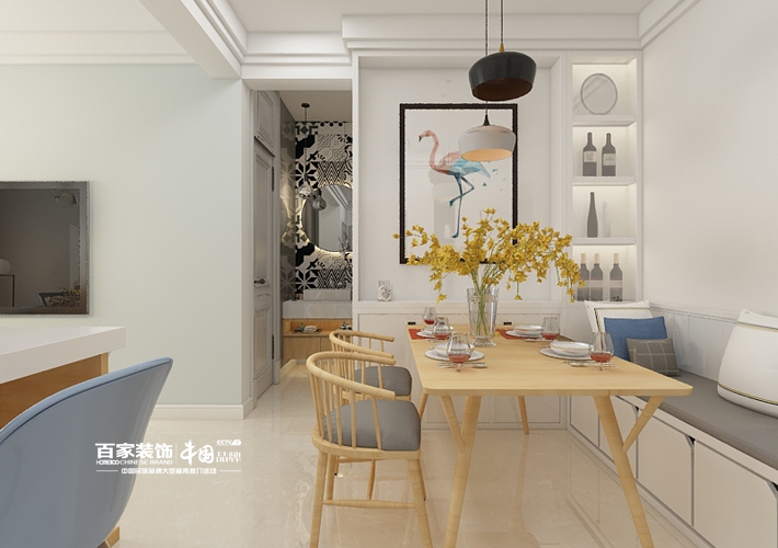现代风格 二居 银河城 餐厅图片来自百家设计小刘在奉天九里143平现代风格装修案例的分享