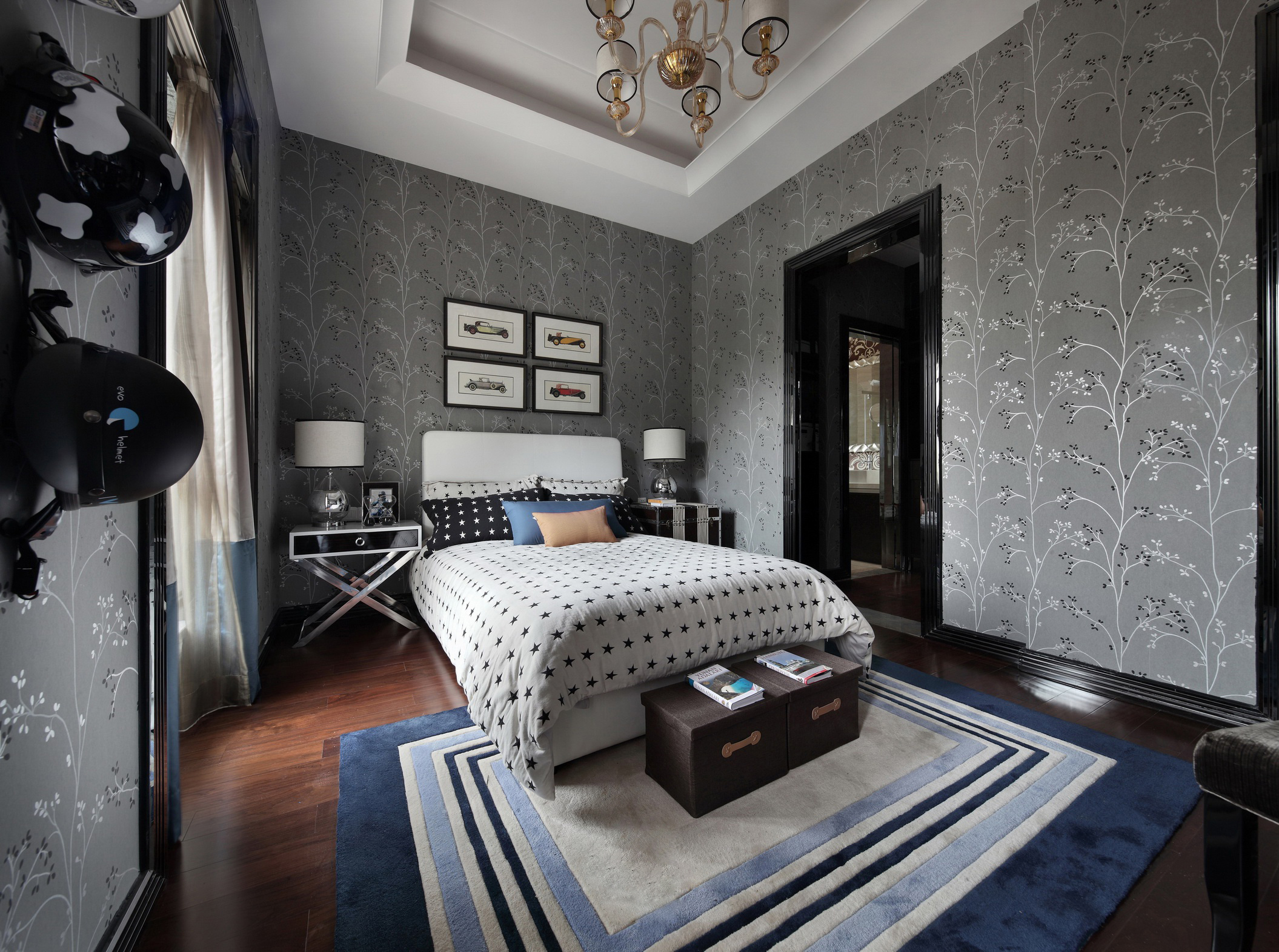 卧室图片来自北京高度国际在高雅而和谐的新古典风格的分享