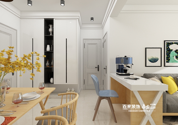 现代风格 二居 银河城 客厅图片来自百家设计小刘在奉天九里143平现代风格装修案例的分享