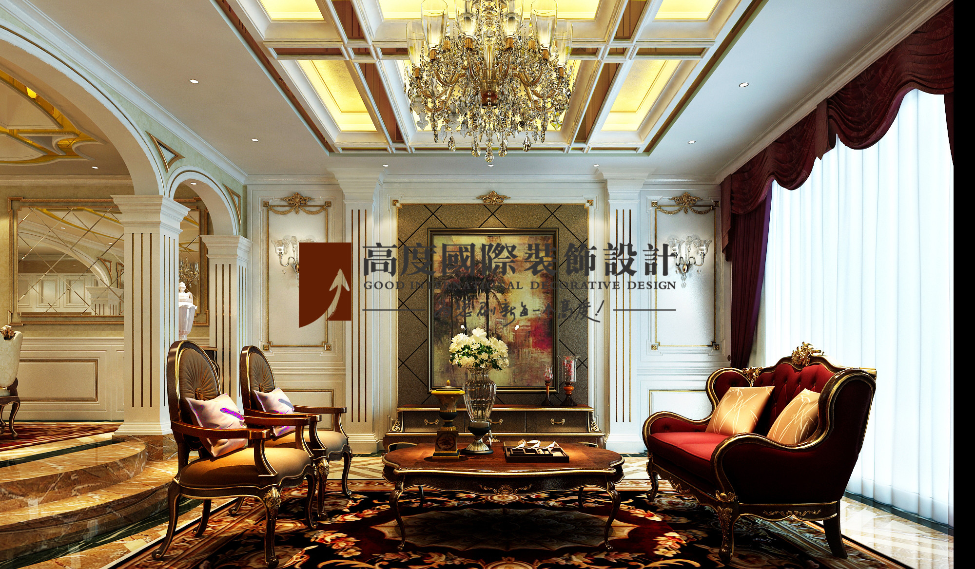 客厅图片来自北京高度国际在金科王府450平米奢华法式的分享