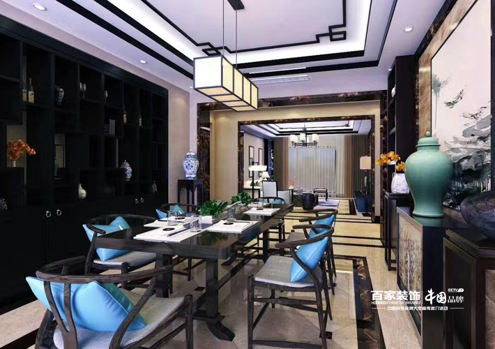别墅 星河湾 新中式风格 餐厅图片来自百家设计小刘在星河湾245平新中式风格半包11万的分享