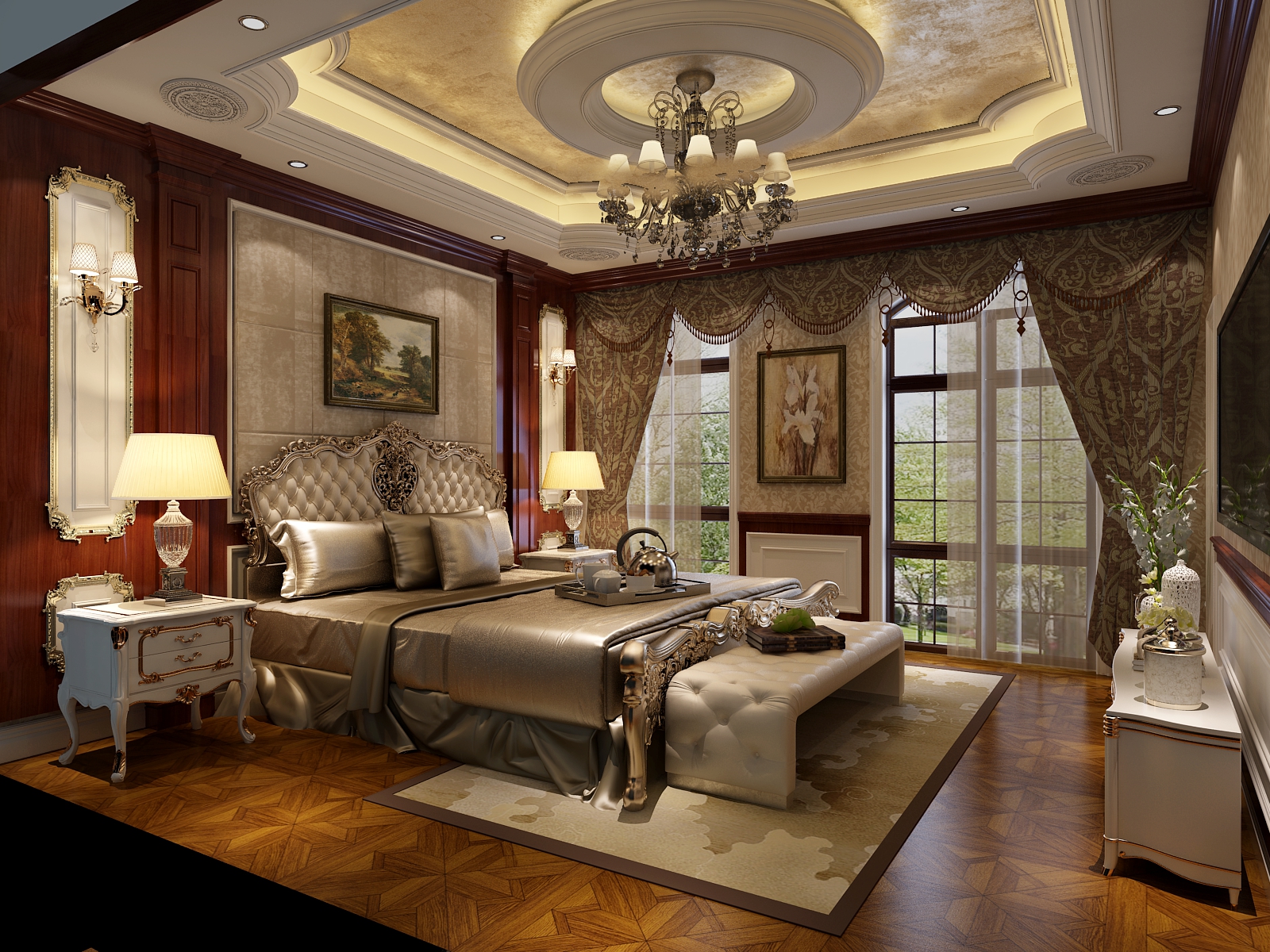 别墅 欧式 原创 室内装修 卧室图片来自北京高度国际-陈玲在金地中央世家奢华欧式风格的分享