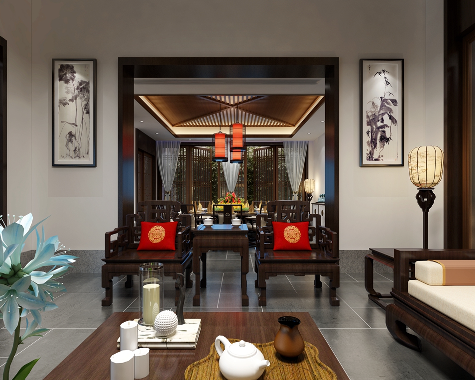 中式 别墅 餐厅图片来自用户20000004404262在中国会馆新中式风格的分享