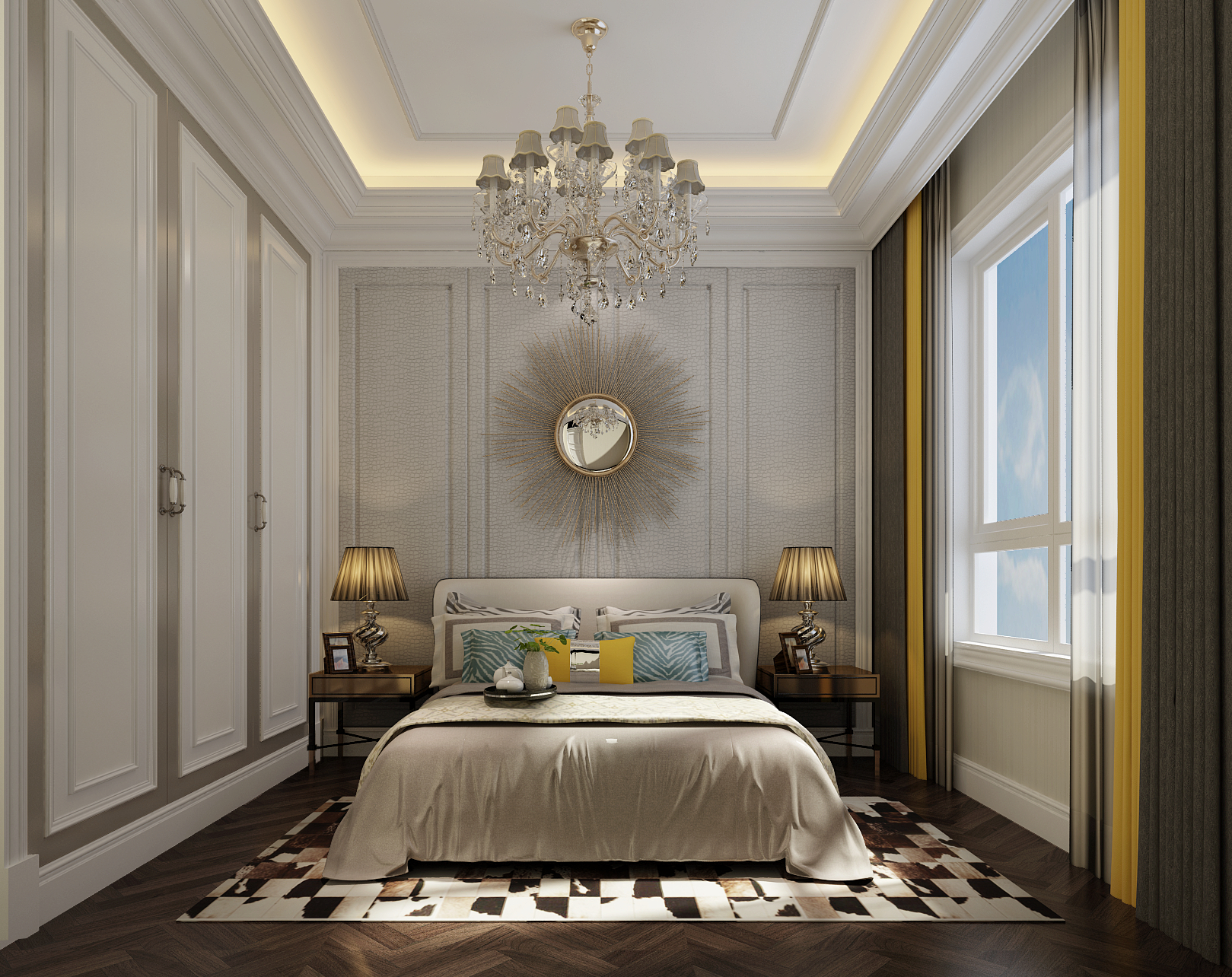 卧室图片来自北京高度国际在千章墅--510平米美式风格的分享