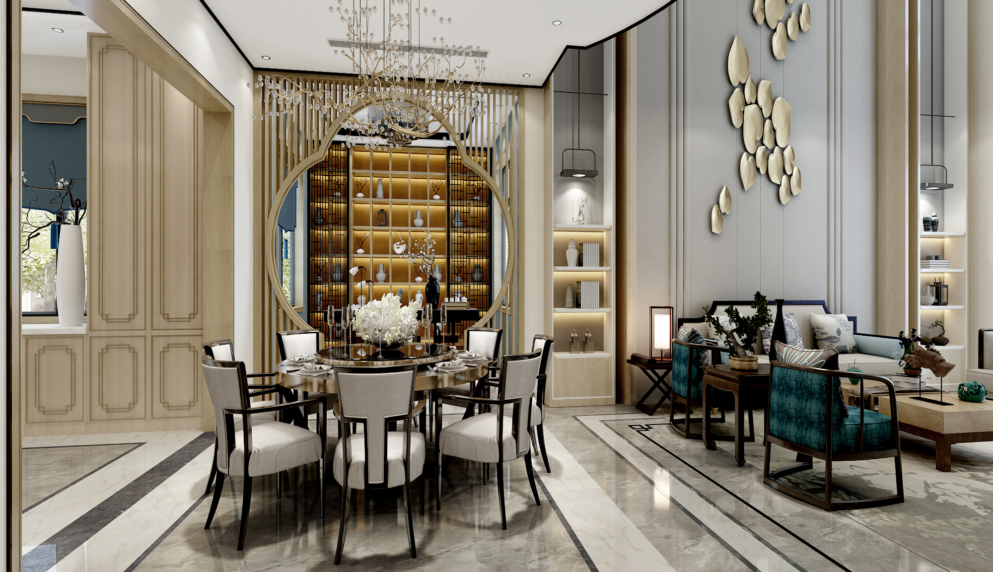 餐厅图片来自北京高度国际在金科王府230平米简欧风格的分享