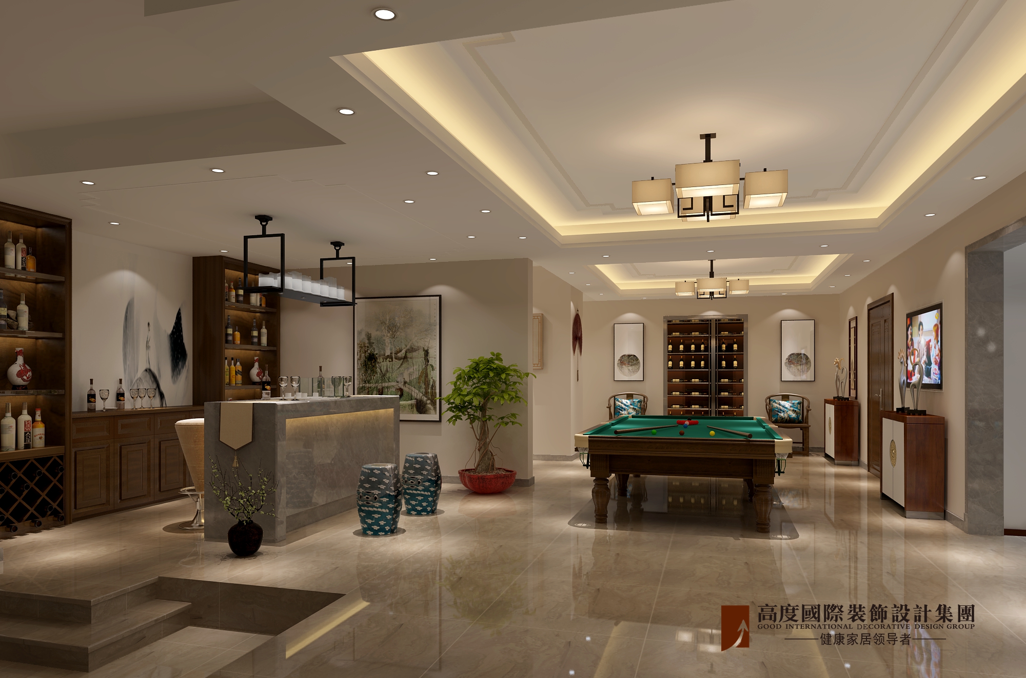 联排 别墅 新中式 装修 客厅图片来自北京高度国际-陈玲在龙山逸墅——新中式的分享