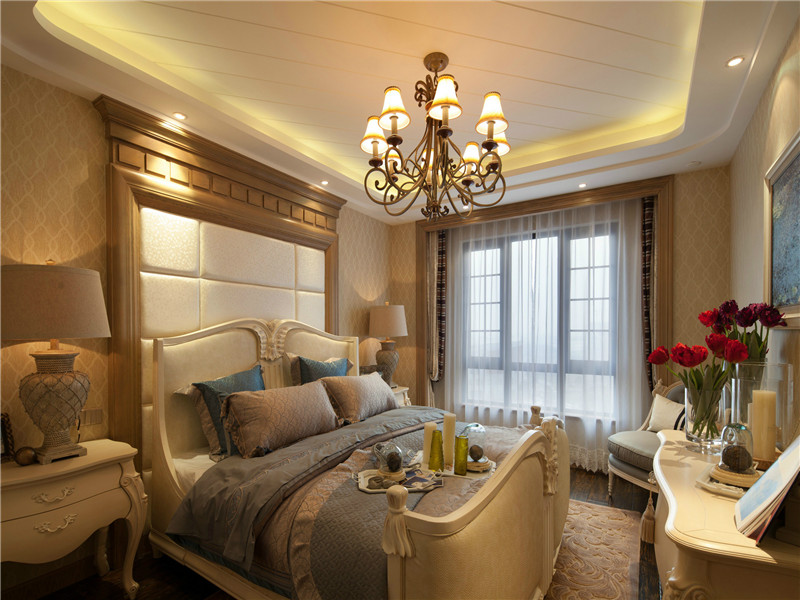 卧室图片来自北京高度国际在158平米东南亚风格的异域风情的分享