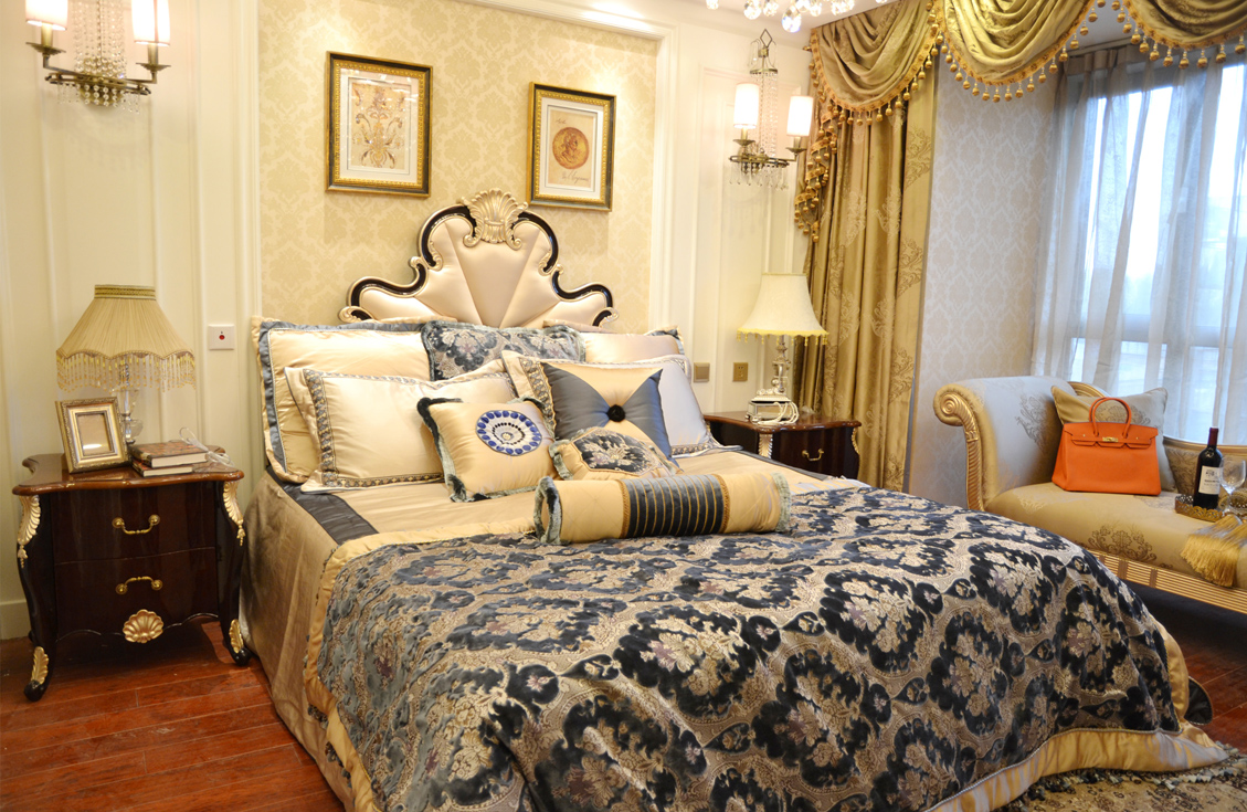卧室图片来自北京高度国际在奢华，优雅的欧式宫廷范的分享
