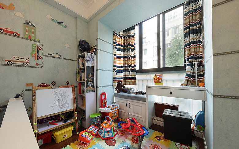 儿童房图片来自家装大管家在休闲浪漫 130平简约美式大气3居的分享