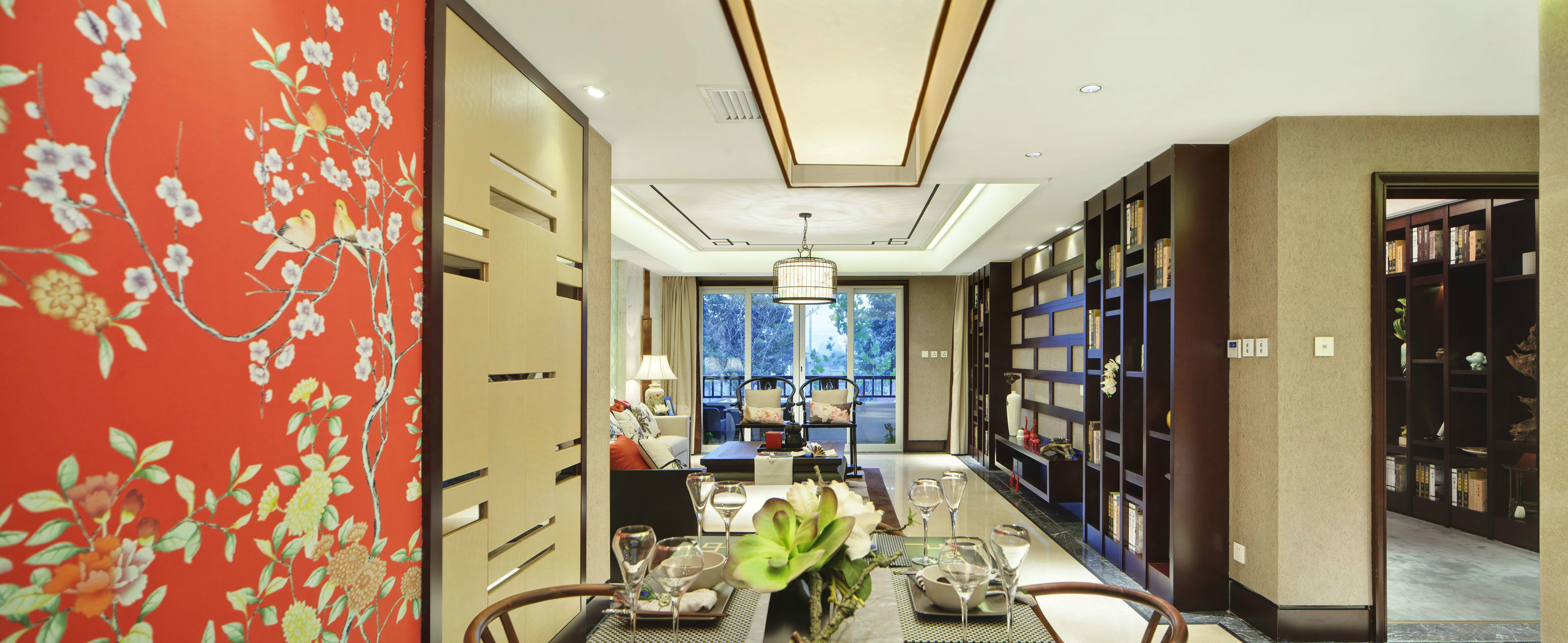 中式 三居 四居 大户型 复式 80后 白领 小资 餐厅图片来自高度国际姚吉智在147平米现代中式三居最美的家的分享