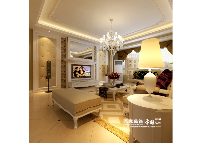 三居 浦江苑 欧式风格 客厅图片来自百家设计小刘在浦江苑御景湾150平欧式风格的分享
