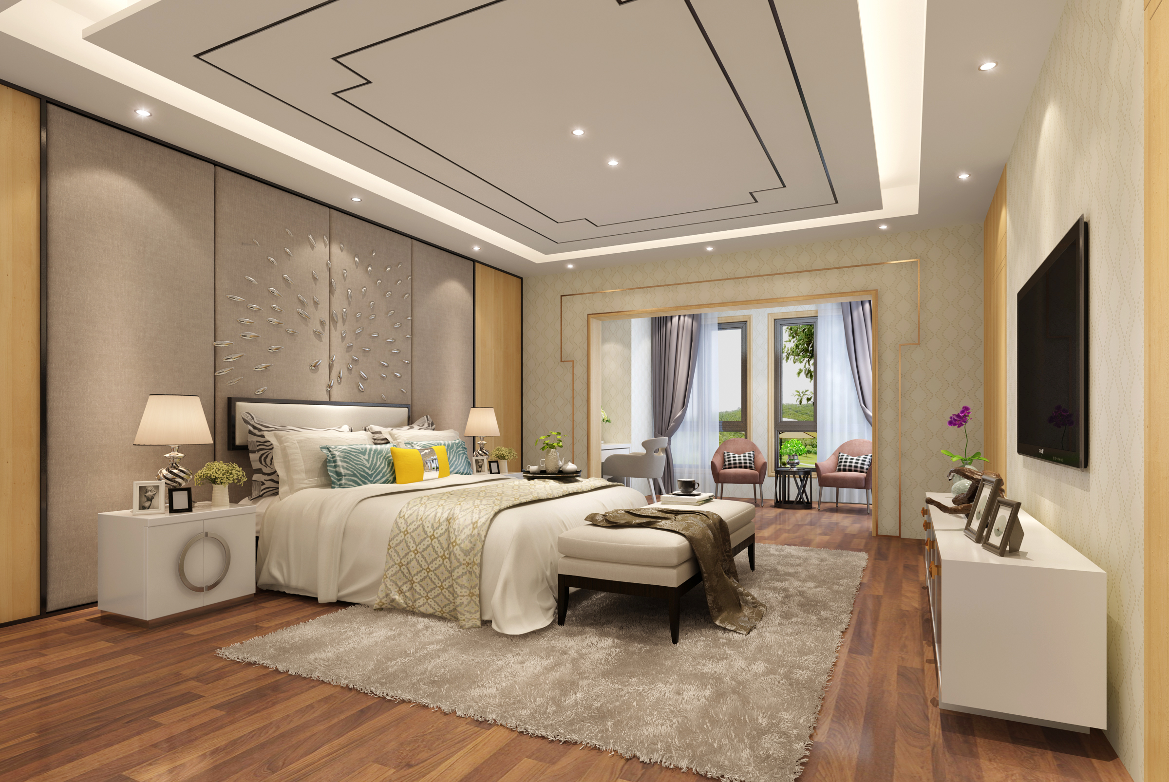 别墅 收纳 朱平波 现代中式 卧室图片来自朱平波在中信未来城——静好的分享