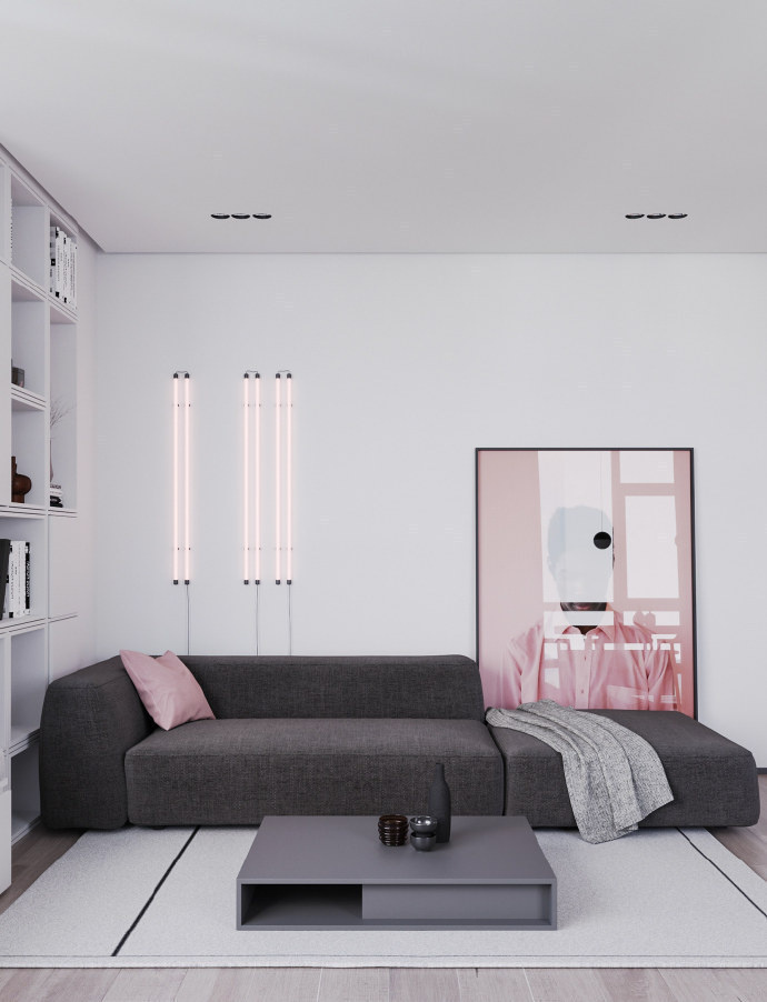 二居 北欧 客厅图片来自言白设计在水粉色的分享