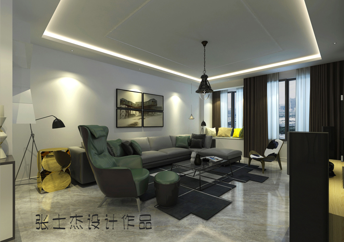二居 碧桂园 现代港式 客厅图片来自百家设计小刘在碧桂园88平现代港式半包4万的分享