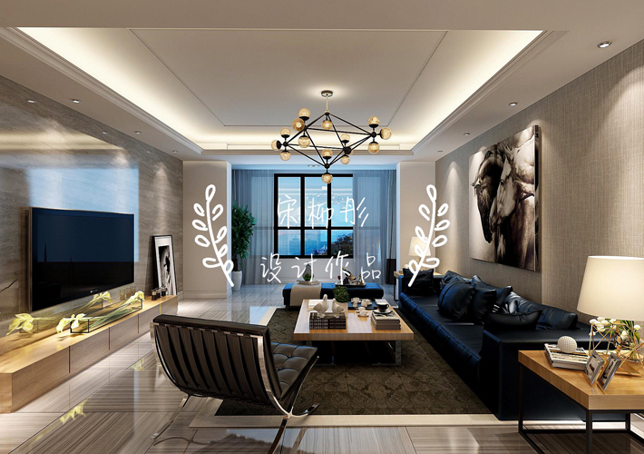 大户型 法式风格 保利康桥 客厅图片来自百家设计小刘在华润紫云府155平现代风格设计的分享