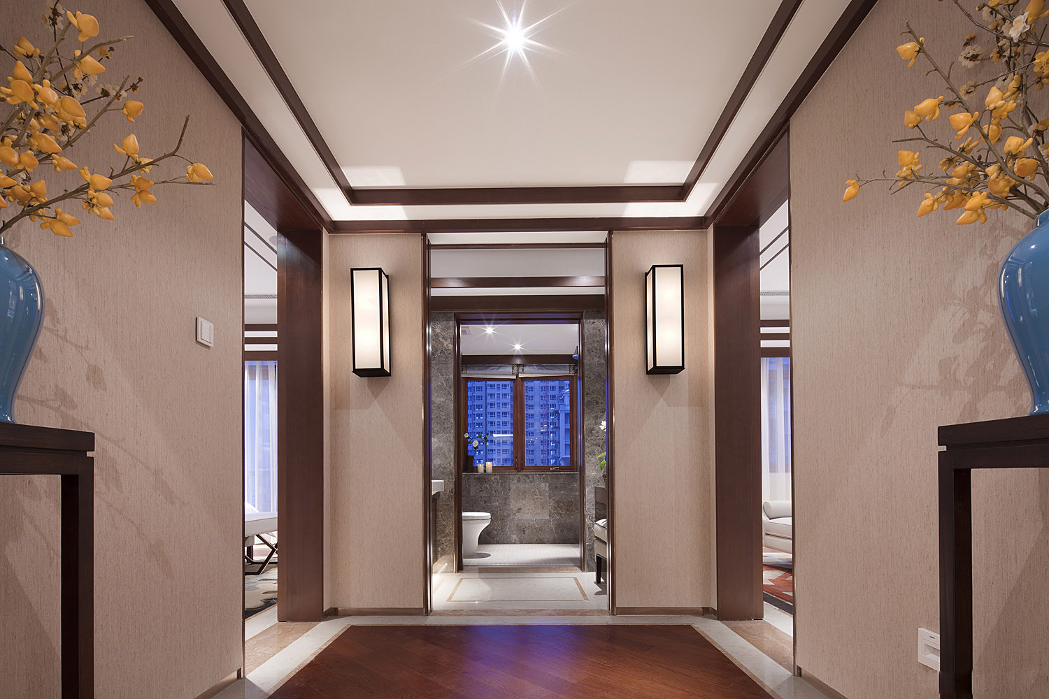 中式 别墅 跃层 复式 大户型 卫生间图片来自高度国际姚吉智在500平米新中式品味优雅本色的分享